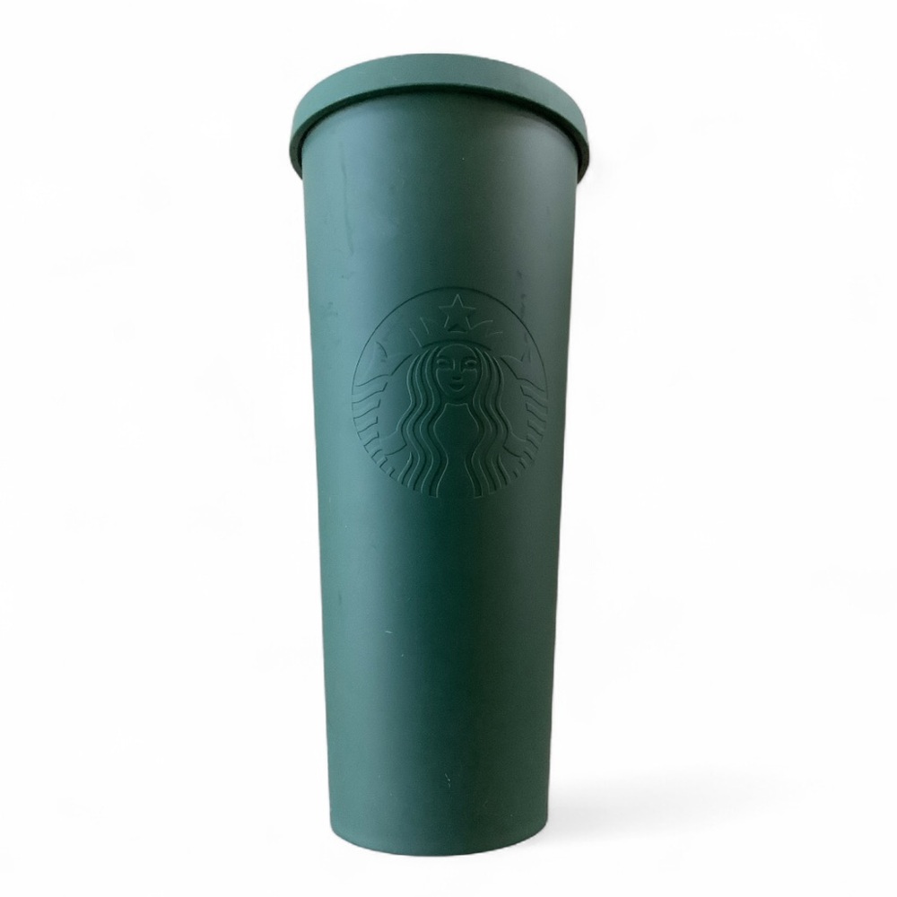Starbucks Cold Cup Tumbler Venti 24 oz Soft Touch Matte Army Hunter Green RARE